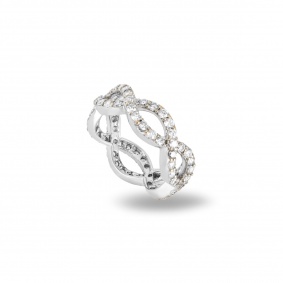 White Gold Diamond Infinity Full Eternity Ring 1.72ct
